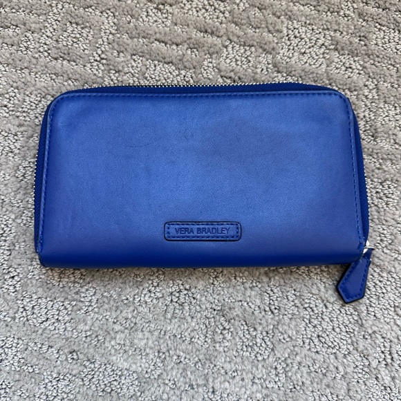 Vera Bradley Cobalt Blue Zip Wallet - Picture 1 of 9